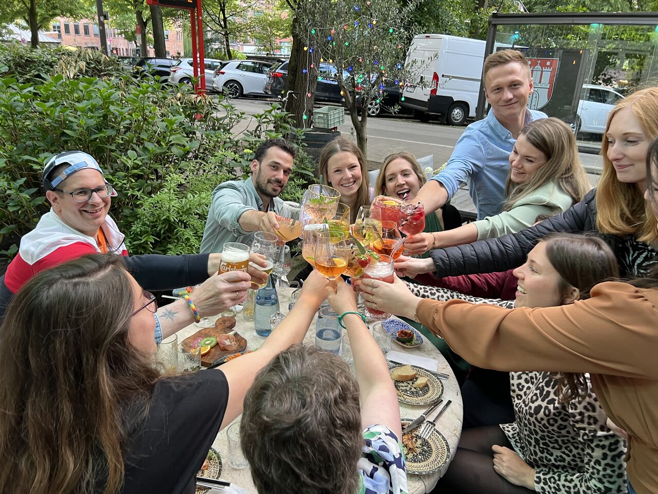 Feiern mit Freunden.