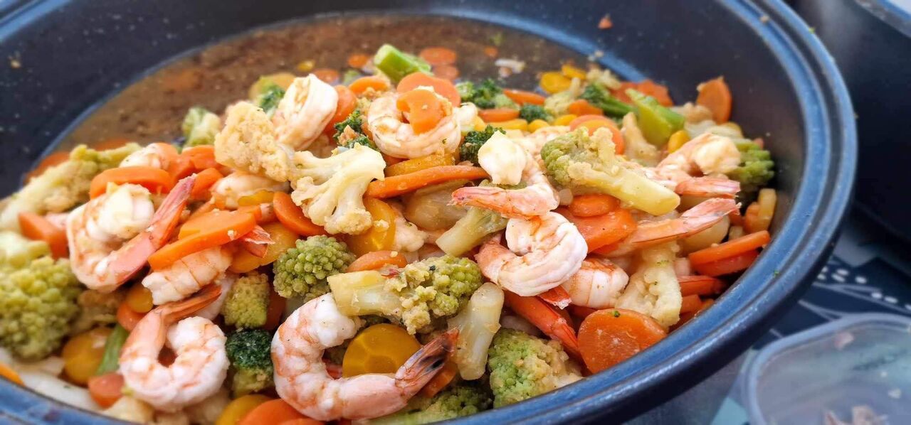 saute de lehumes crevette sauce thai 