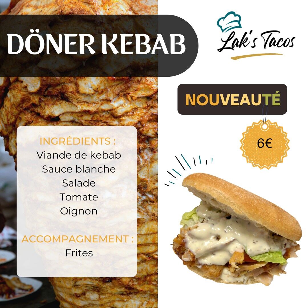 Kebab salade tomate oignon. 