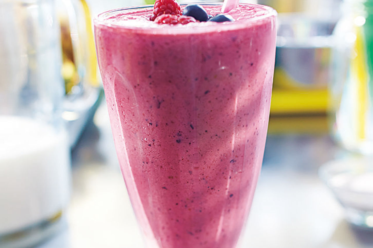 Smoothies de fruta fresca