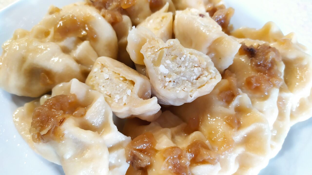 Pierogi ruskie z boczkiem 