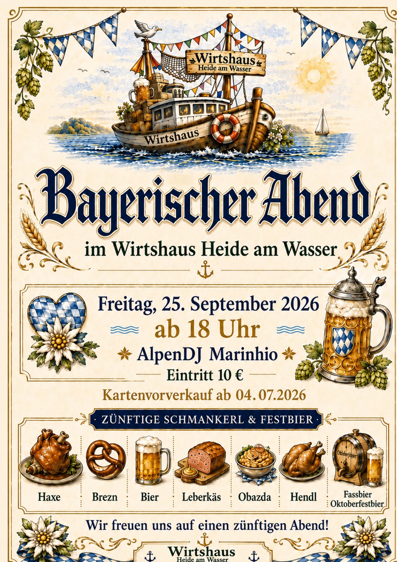 Bayerischer Abend am 25.09.2026