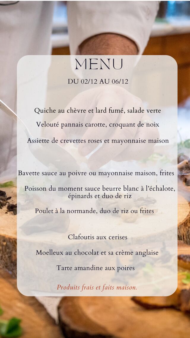 Menu du 02/12/25 au 06/12/25
