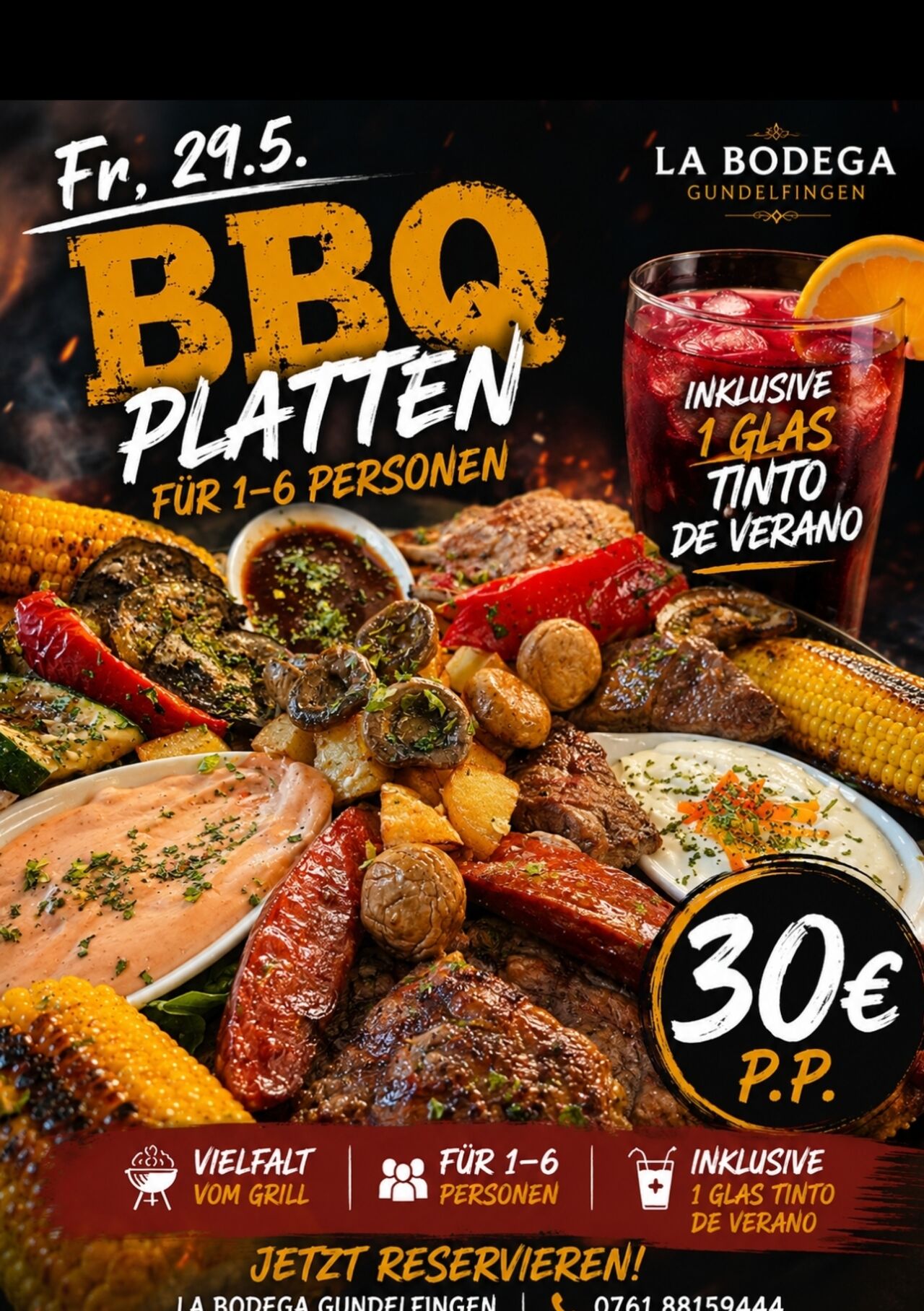 BBQ-Platten für 1-6 Personen
