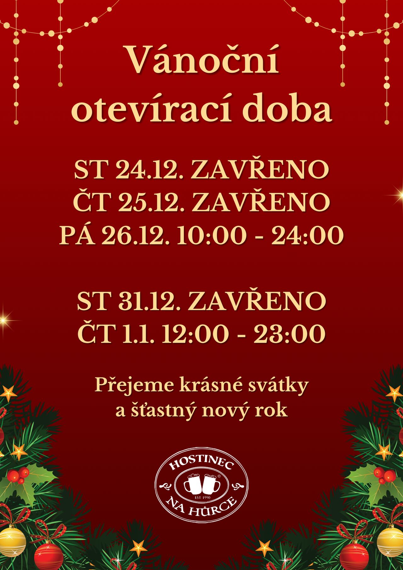 Vánoční otevírací doba