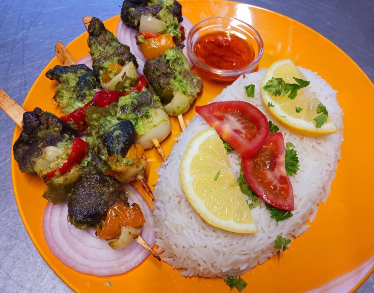 Brochette de viande de bœuf 