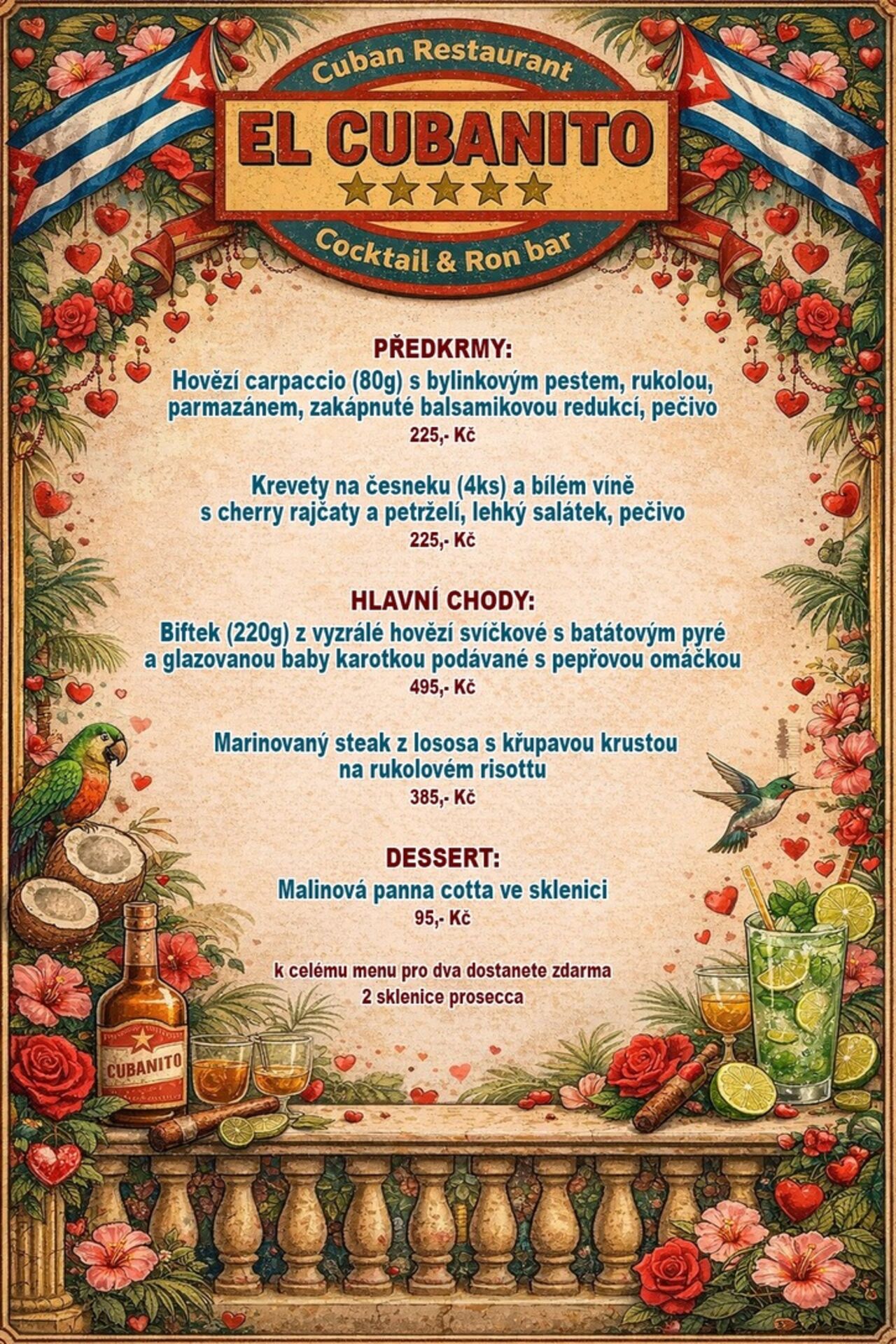 VALENTÝNSKÉ MENU