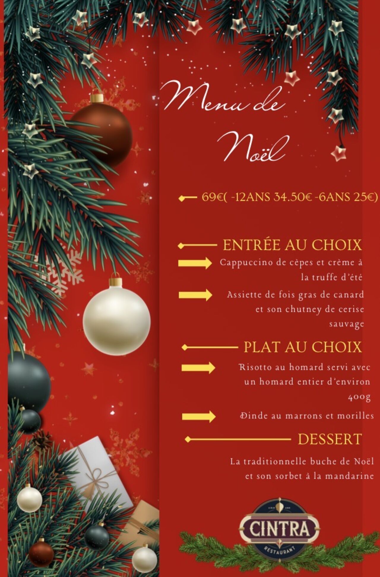 Menu de Noël