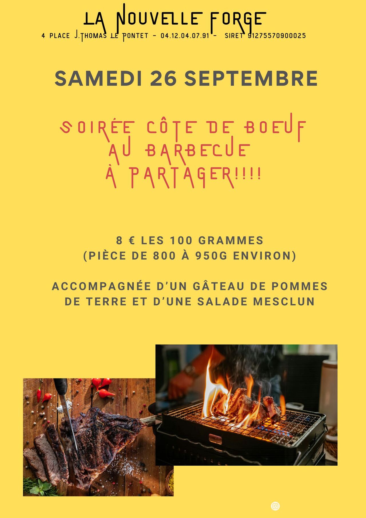 Côte de boeuf au barbecue