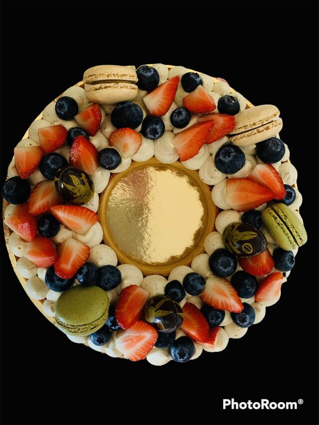 Tarte framboises myrtilles fraises crémeux pistache
Pâte sucrée financier pistache fraises 