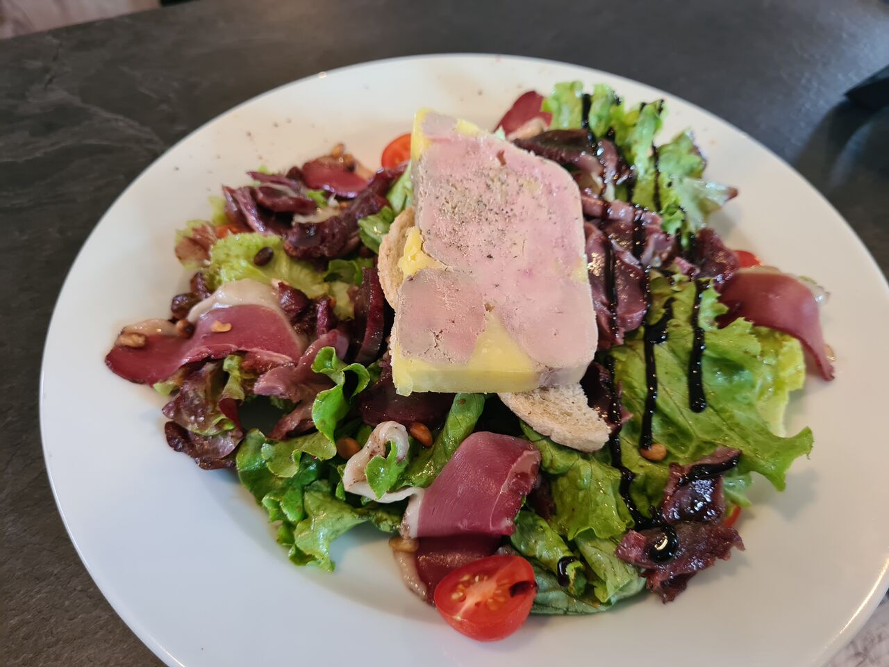 La belle des Landes .
Foie gras maison.