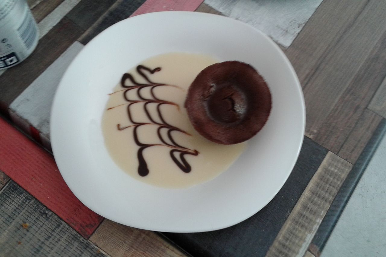 Fondant chocolat et crème anglaise...