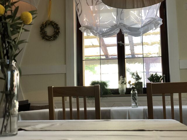 Restaurant im Erdgeschoss 