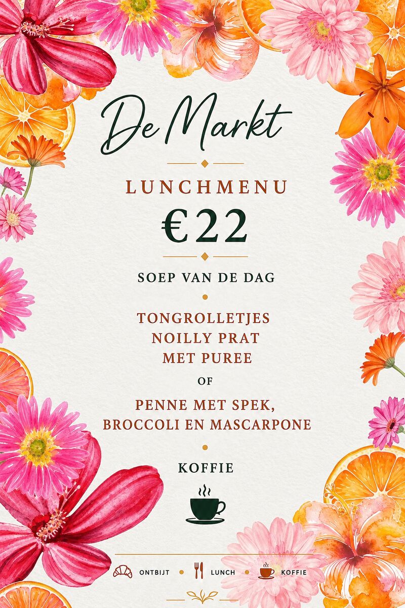 Lunch van woensdag 5/8 tem zondag 9/8