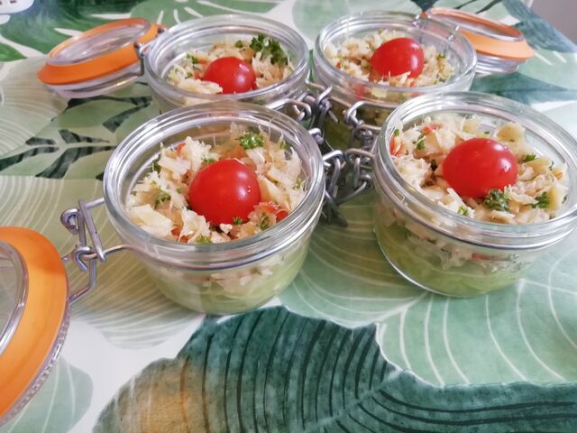 Concombre et chiquetaille de Morue