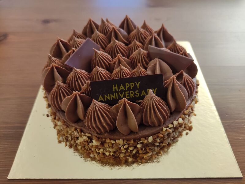 Entremet chocolat noir et lait