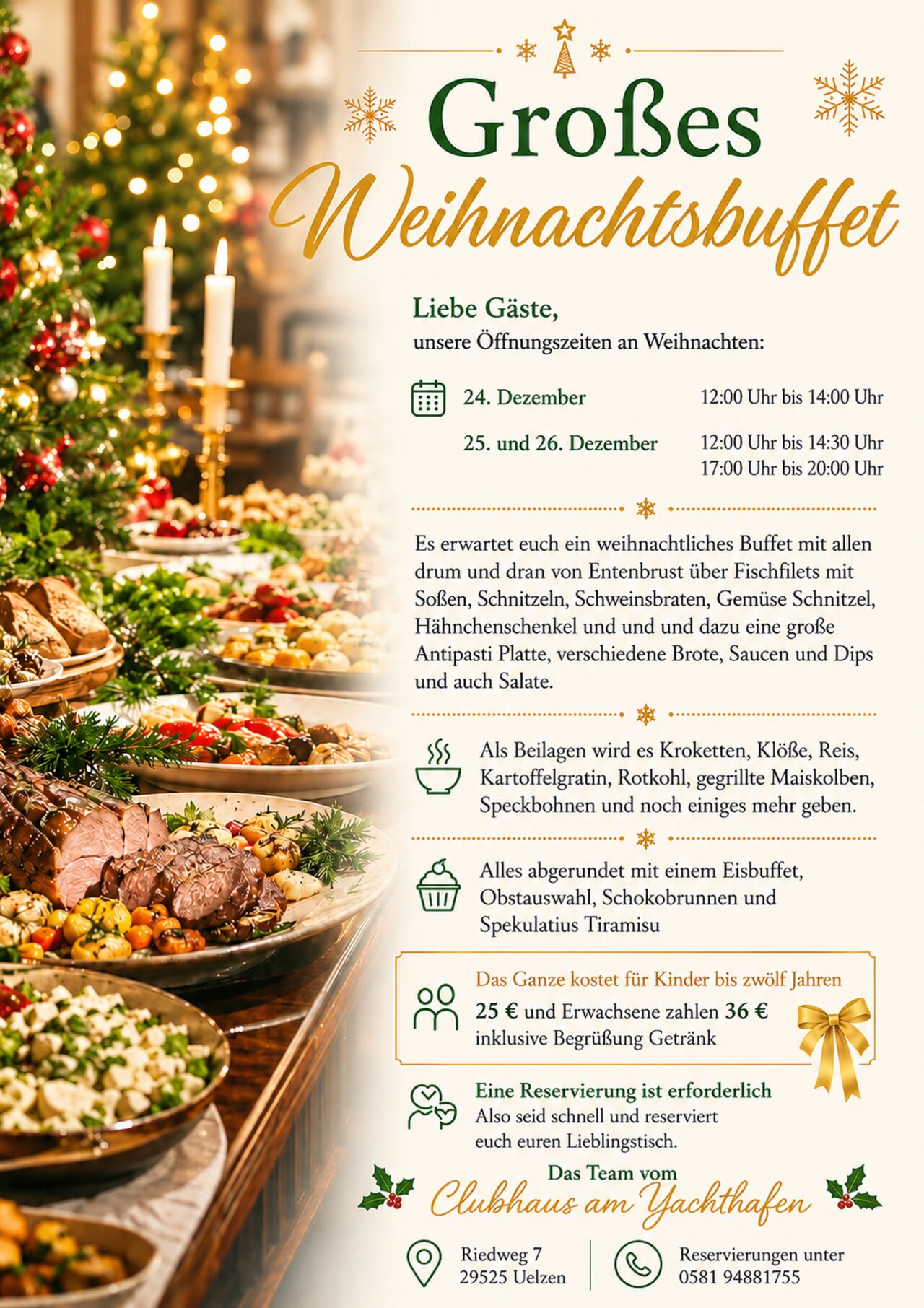 Großes Weihnachtsbuffet