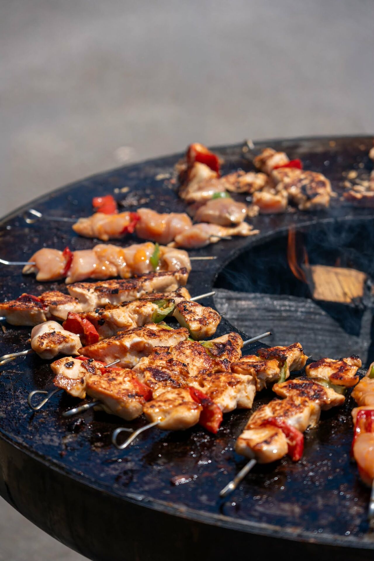 Cuisson des brochettes