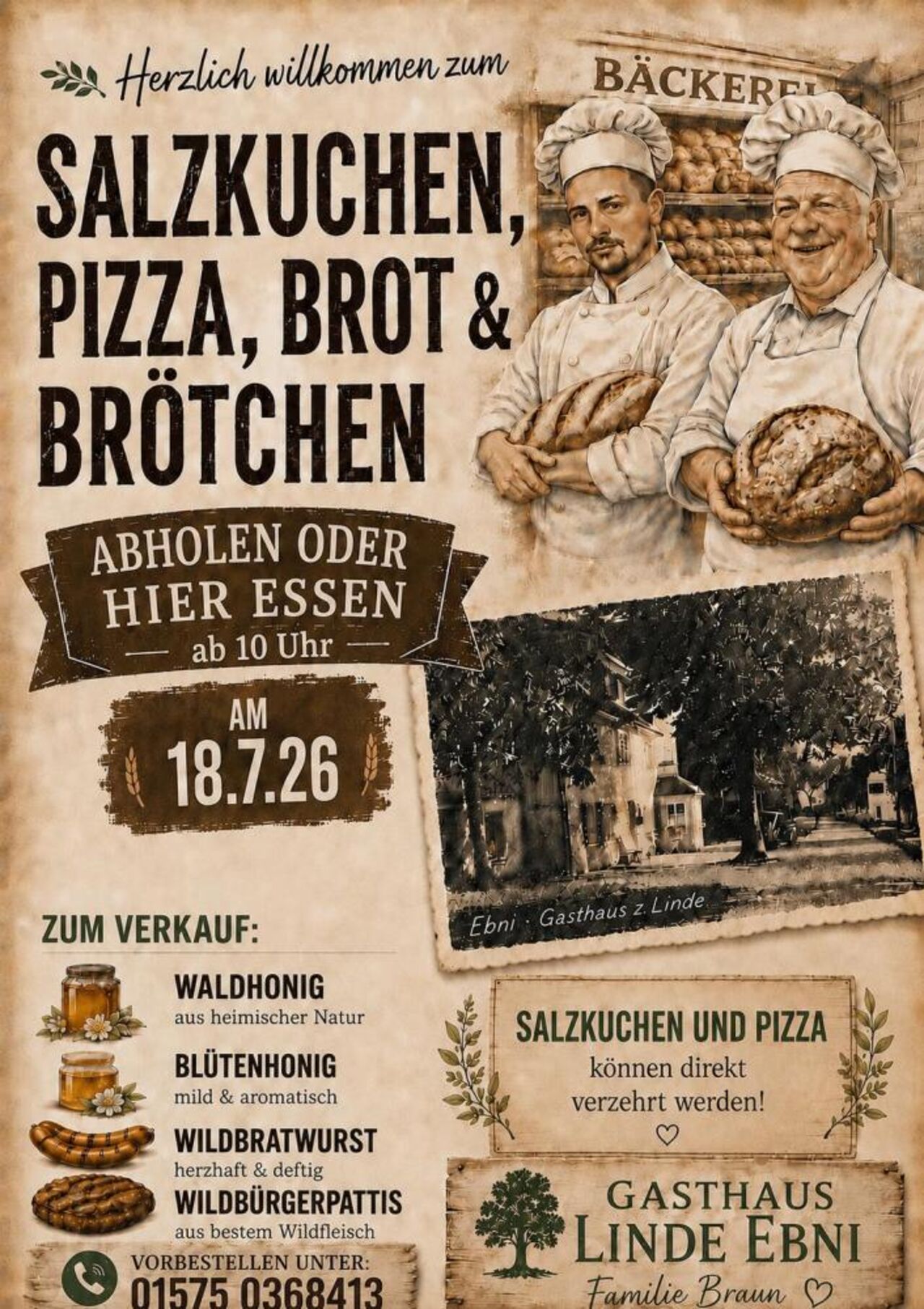 Backtag am 18.07.2026