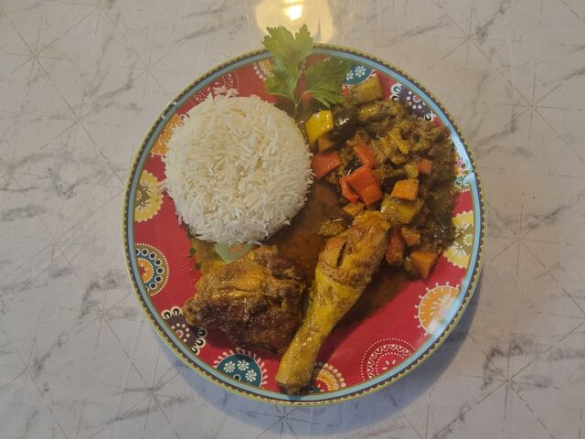 Colombo de poulet et riz basmati 