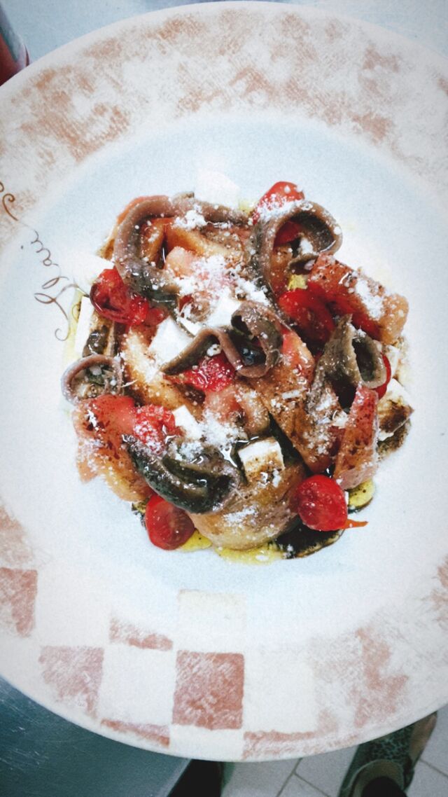 Ensalada de tomate de queso fresco de chío