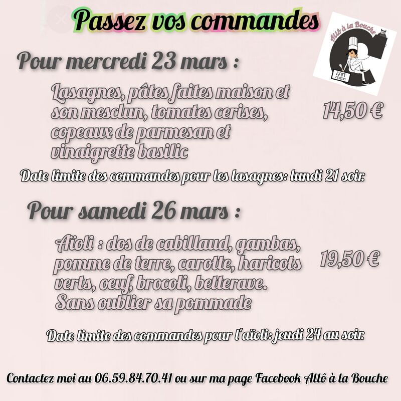 Comme chaque semaine, je cuisine pour vous.