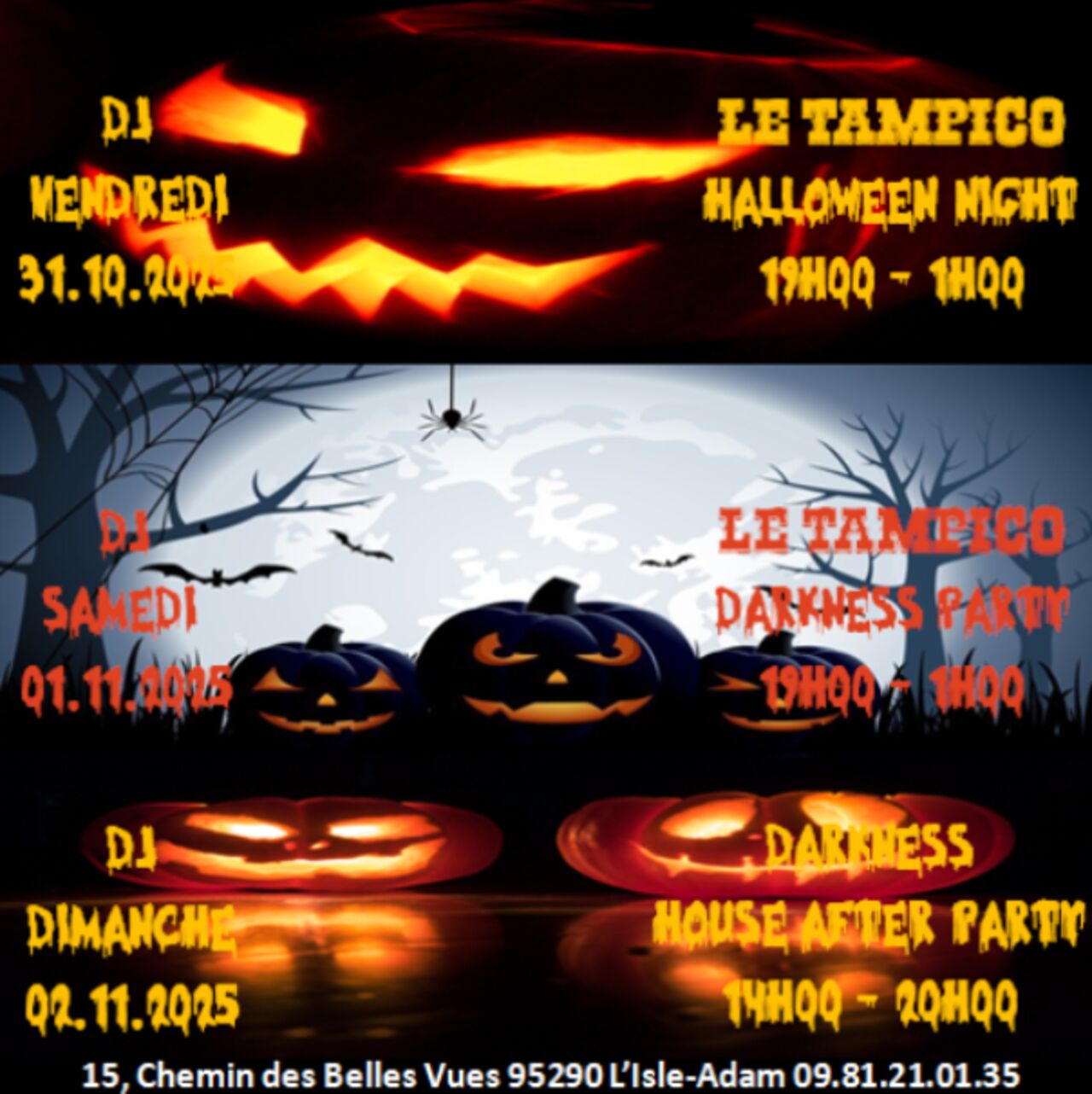 WEEK END HALLOWEEN DU 31 au 02 !!