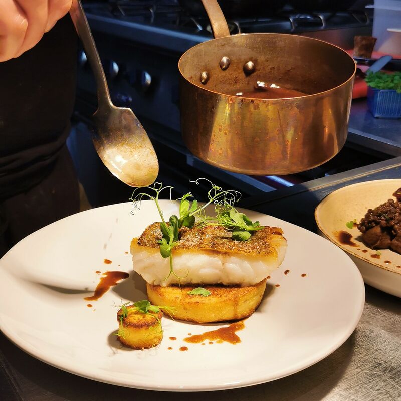 Cabillaud et Polenta croustillante