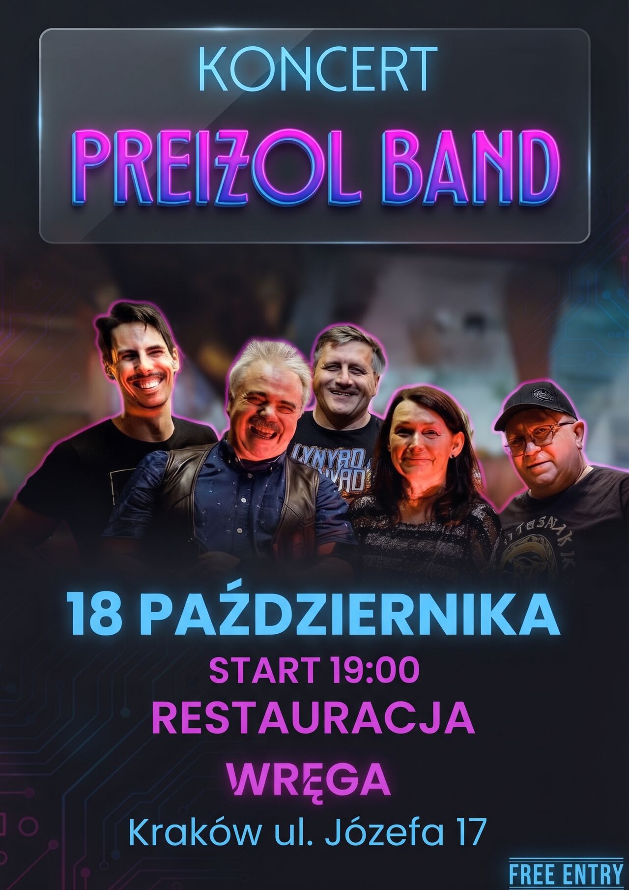 Wieczór z PREIZOL BAND w Restauracji Wręga! 🎸