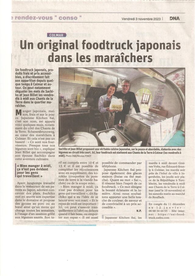 Un bel article des DNA que nous remercions vivement. Bonne lecture 🥰