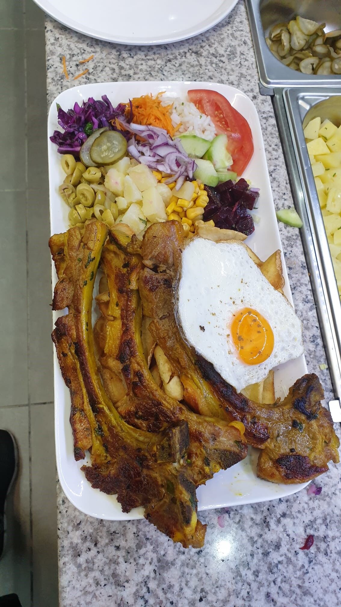 Assiette côtelettes