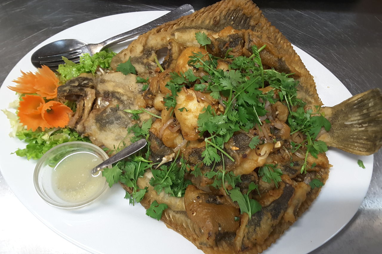 Turbot frit au sel et poivre