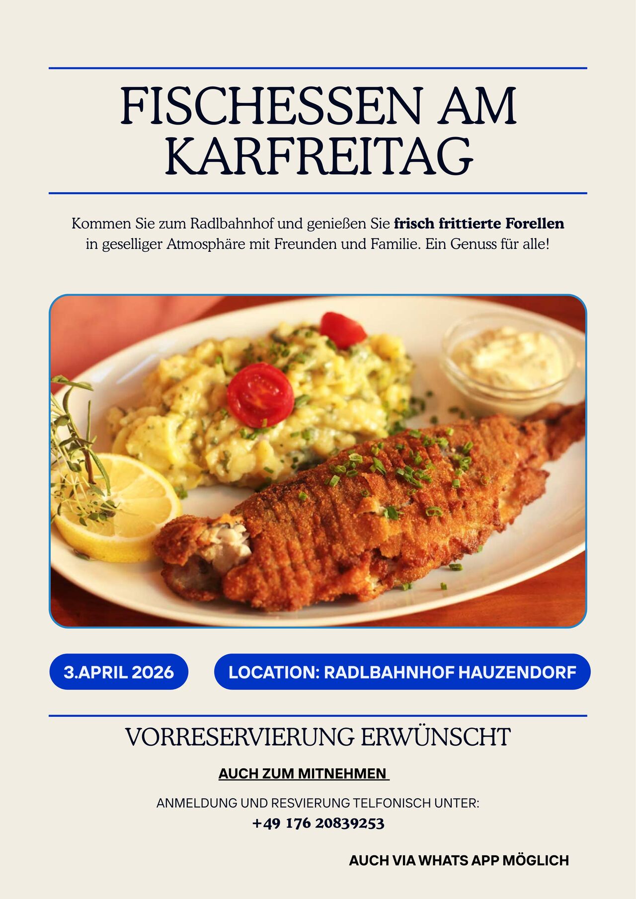Karfreitag Fisch-Essen