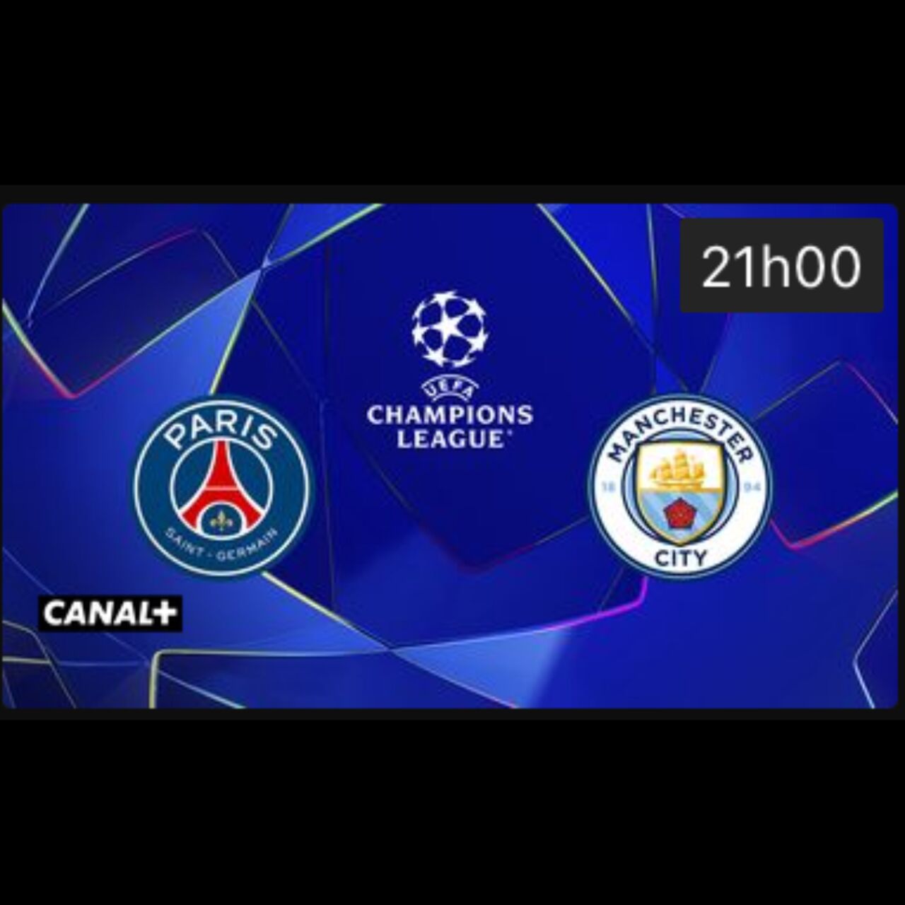Diffusion du match PSG Vs Manchester city mercredi 22 janvier à 21h