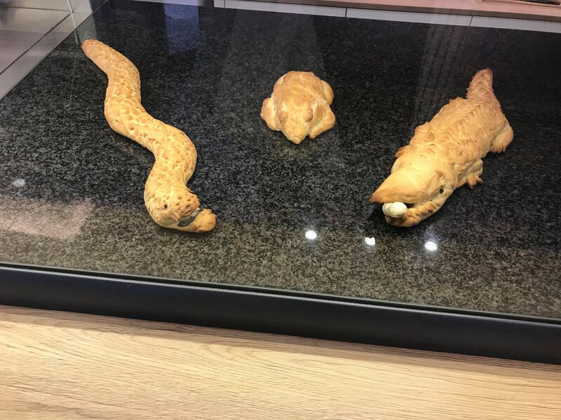 Animaux en pains, disponible sur commande. 