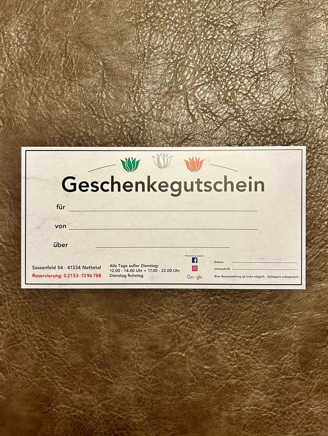 Geschenkgutscheine
