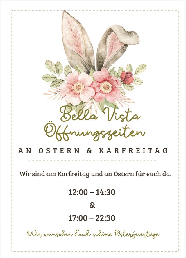 Öffnungszeiten Ostern 🐣 und Karfreitag 