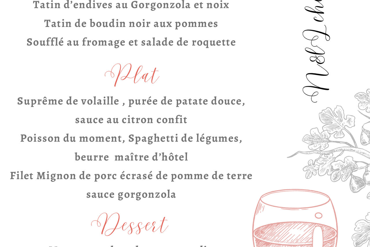 Menu en Livraison
