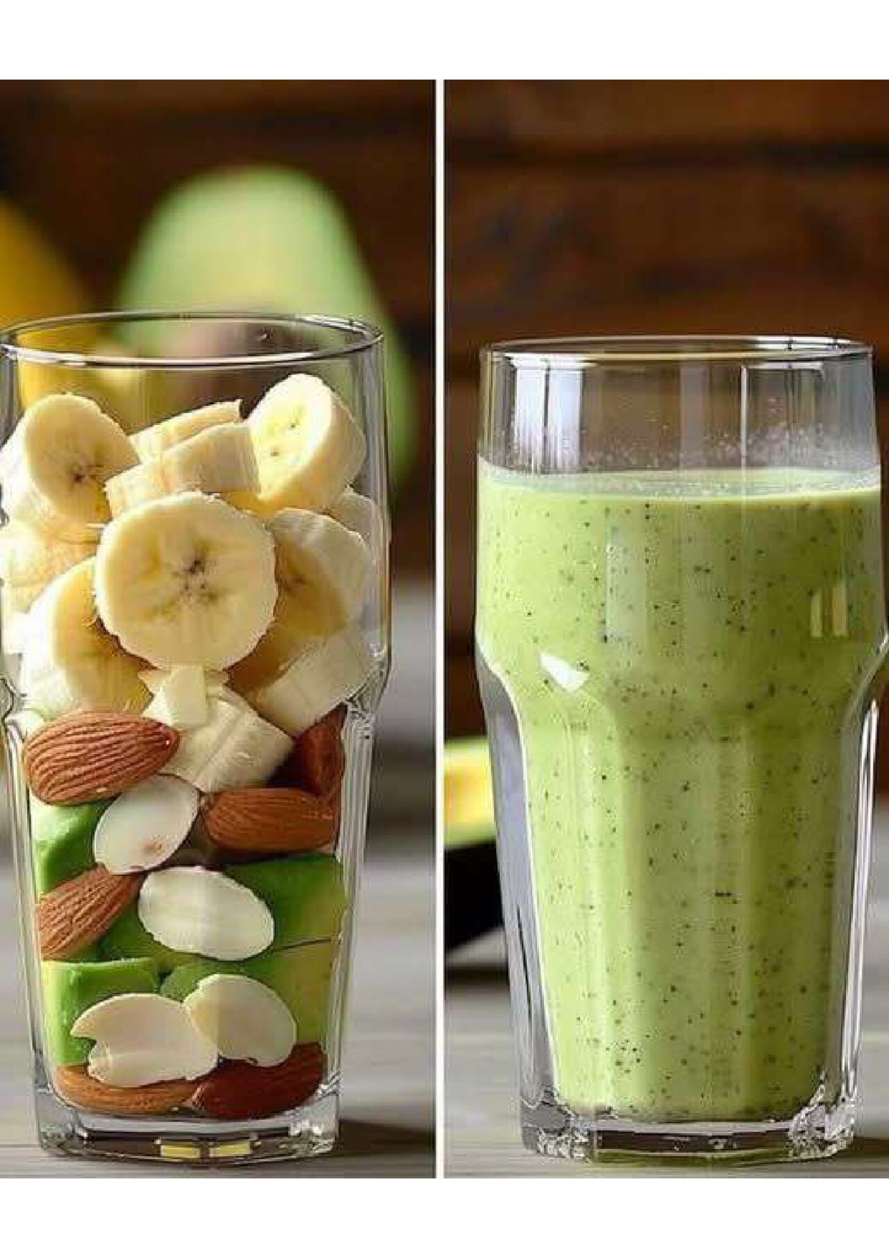 Smoothie Avocat/Banane/Amandes