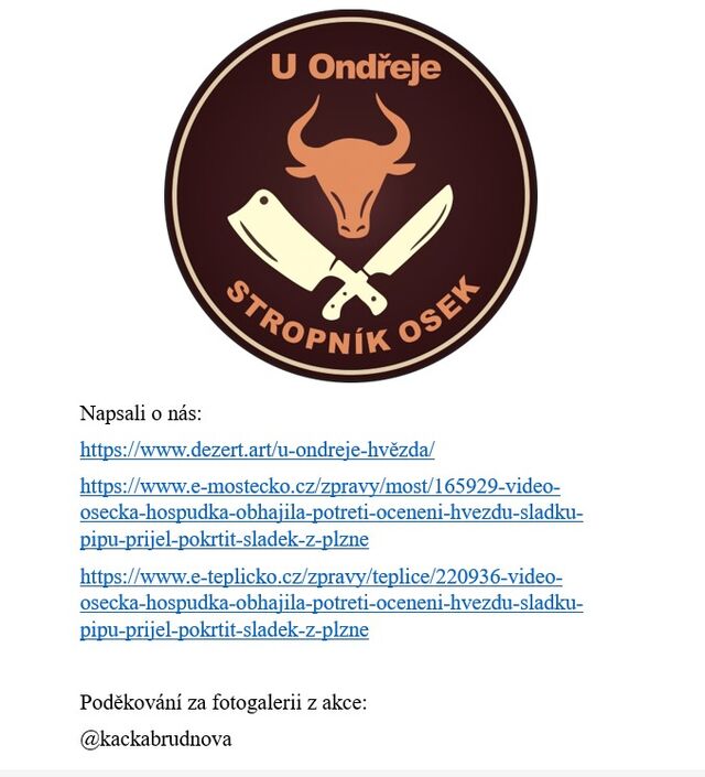 Napsali o nás, poděkování...