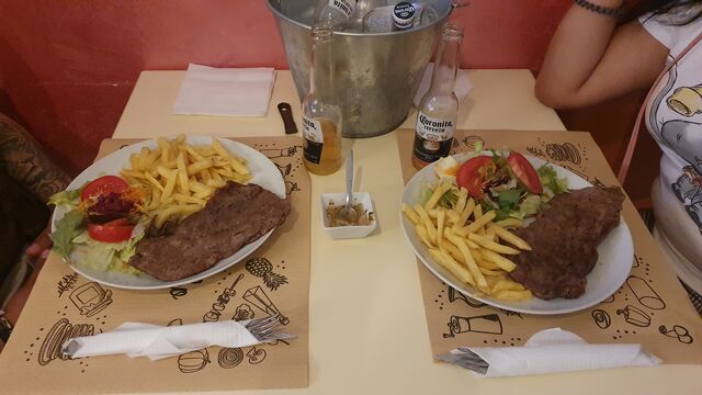 Plato combinado con filete de ternera a la brasa!!