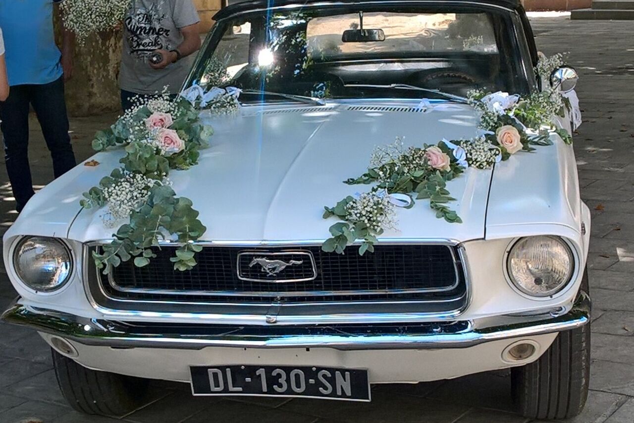 FORD MUSTANG cabriolet 68 pour mariage (06) et ( 83)
