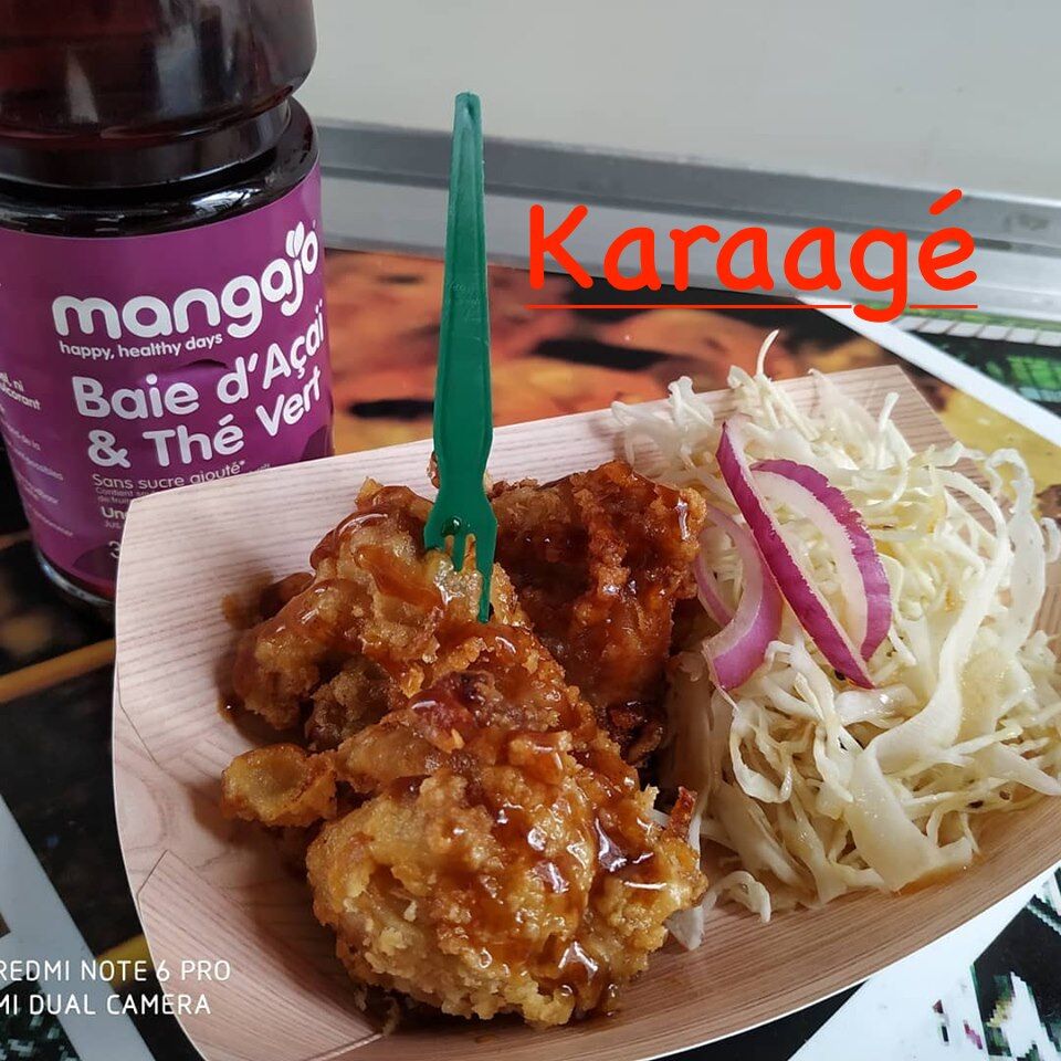 Kara'agé: morceaux de poulet frit mariné au gingembre 