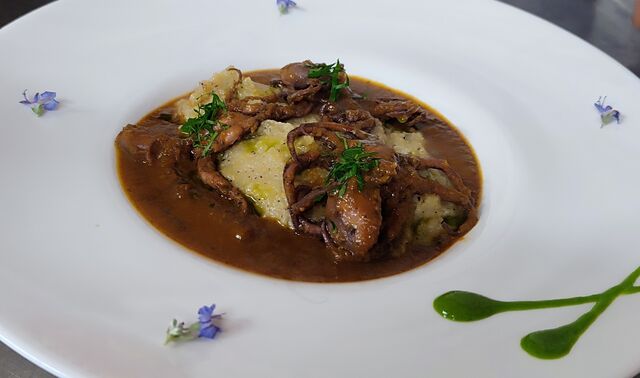 Polenta con moscardini 