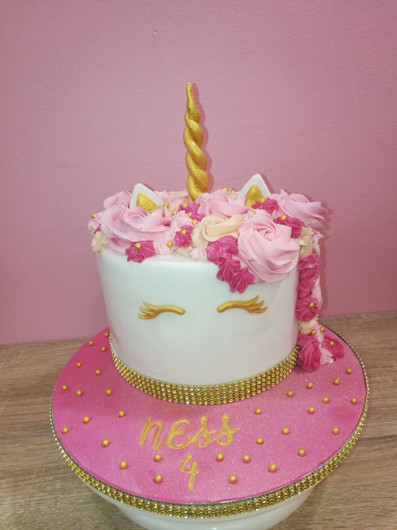 Gâteau Licorne pour les 4 ans d'Ernestine