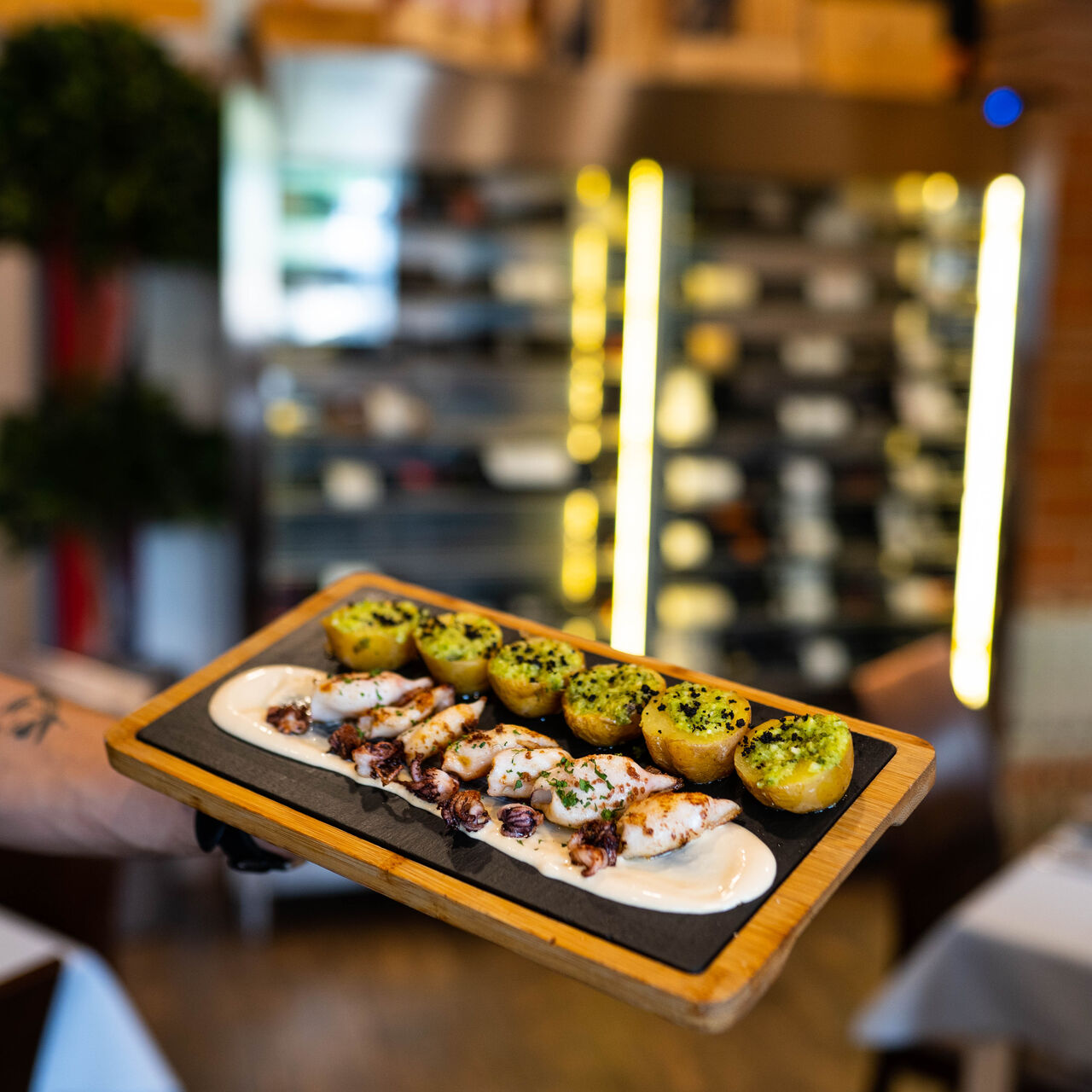 Chipirones con ali oli teriyaki