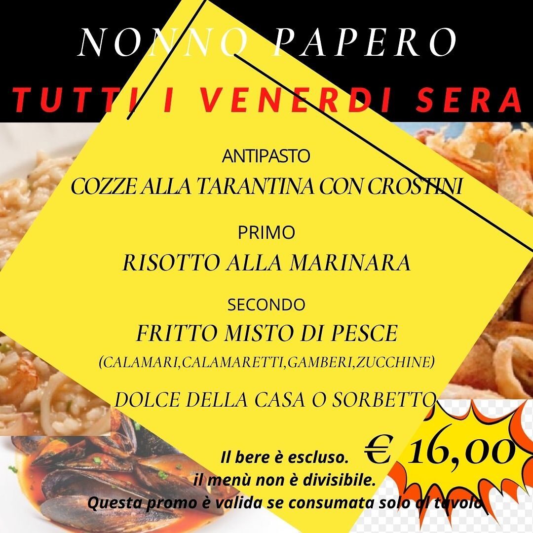 Promo del venerdì sera!! 