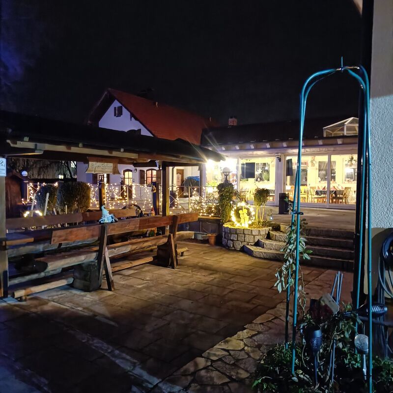 Biergarten im Winter