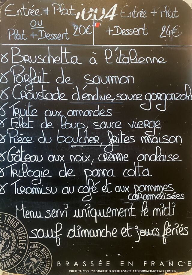 Menu du midi du 30/03 au 4/04