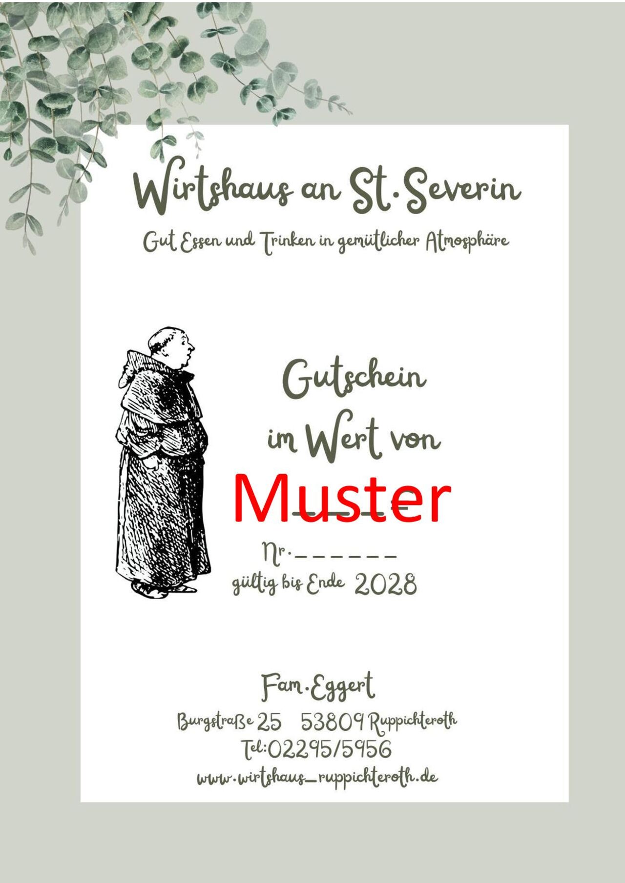 Gutschein vom Wirthaus an St.Severin